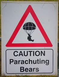 parachuting bears